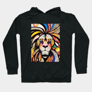 Abstract lion face from ornament. Hoodie